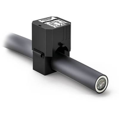 A sensor that measures liquid in a tube. The sensor displays technical specifications on its top surface.