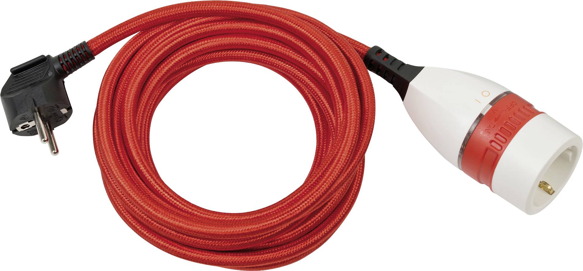 Image of Brennenstuhl 1161830040 Current Cable extension Red, White, Black 5.00 m