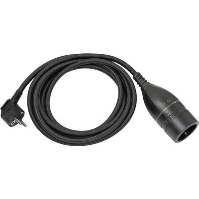Image of Brennenstuhl 1161830030 Current Cable extension Black 5.00 m H05VV 3G 1,5 mm²