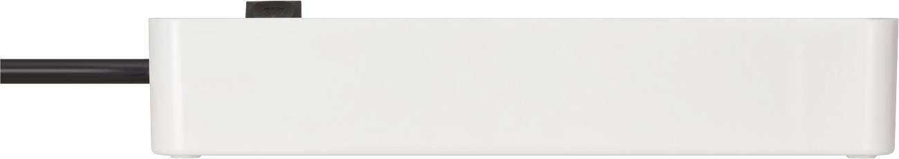 White rectangular box with a black cable on the left side and a small black switch on top.