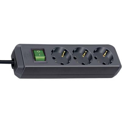 Image of Brennenstuhl 1152300015 Power strip (+ switch) 3x Black PG connector 1 pc(s)