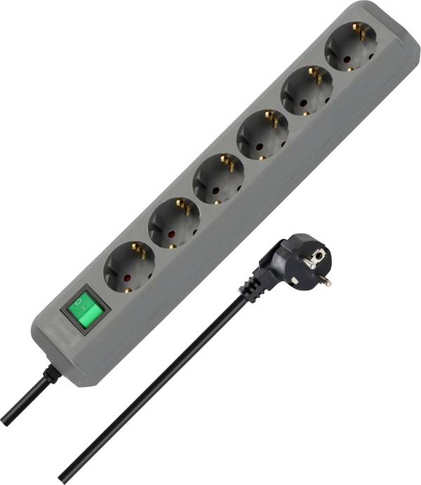 Brennenstuhl 1159540015 Power strip (+ switch) 6x Grey PG connector 1 pc(s)