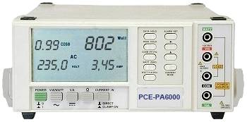 It is a measuring device that displays voltage, current, and power. Several readings are visible on the display.