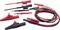 Measurement Leads: A set of red and black measurement leads with various clips and probes.