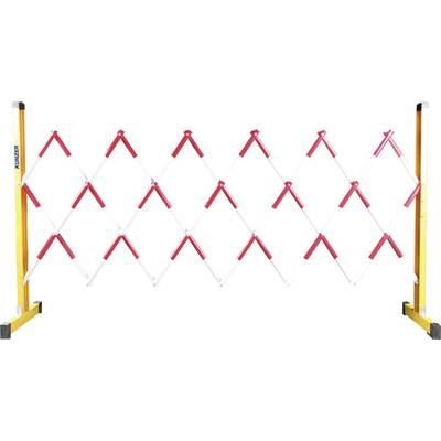 Red and white barrier tape in a zigzag pattern, used for securing or demarcating areas.