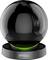 Black, spherical surveillance camera on a round base with green light, brand name 'imou' visible on the base.