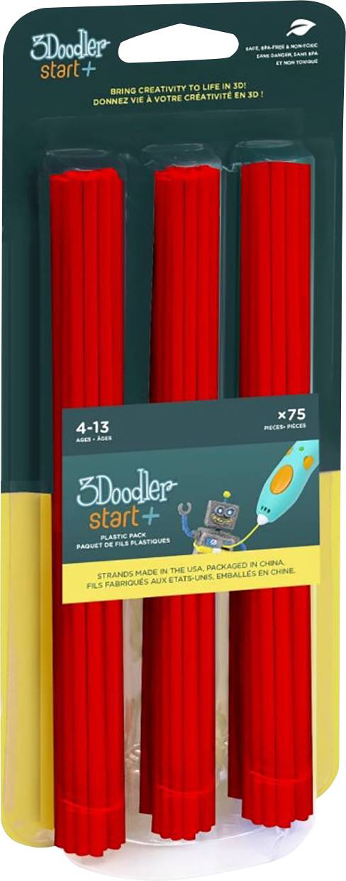 3Doodler 3DS-ECO03-RED-75 Start Filament PLA Red 75 pc(s)-0