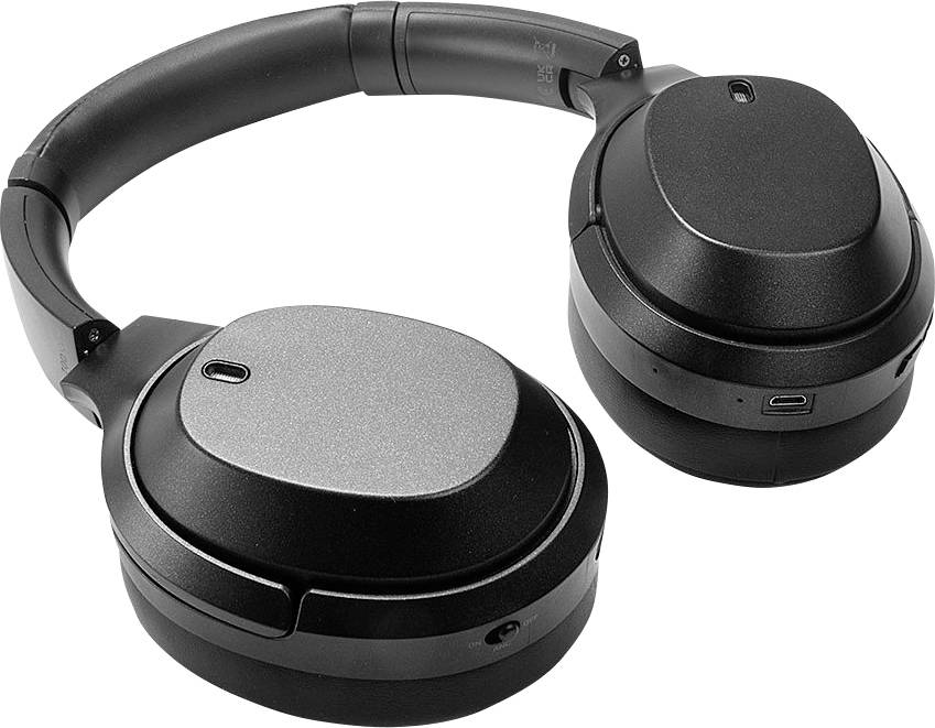 LINDY LH700XW Over-ear headphones Cordless (1075099) Black Noise cancelling Headset, Volume control, Tiltable ear pads-4