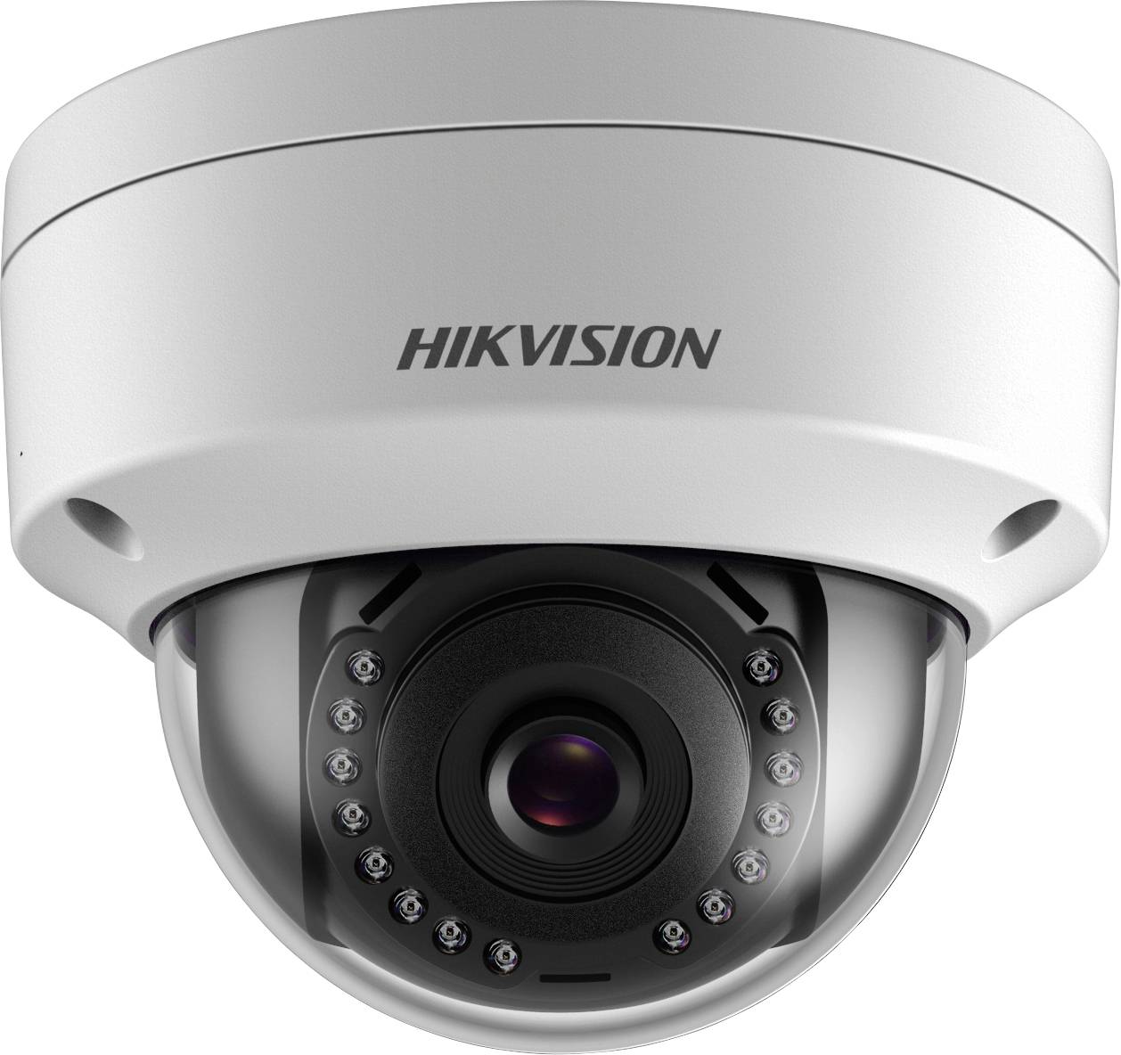 Security camera mounted on the ceiling, with a prominent 'HIKVISION' logo on the front, serving security and monitoring purposes.