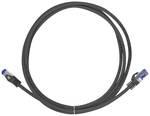 Patch cable UltraFlex, Cat. 6A, S/FTP, black, 0.25 m.