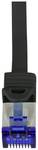 Patch cable UltraFlex, Cat. 6A, S/FTP, black, 0.25 m.