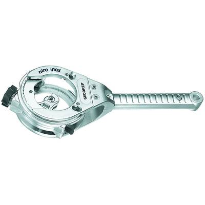 A silver pipe cutting tool with a robust handle, suitable for precise pipe cutting. Inscription 'GEDORE'.