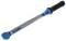 Torque wrench with blue-black handle, for precise torque measurement.