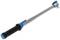 A torque wrench with a blue handle and silver shaft. Suitable for precisely tightening screws and nuts.