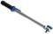 Torque wrench with a blue handle and silver shaft, positioned on a white background. Tool for precise torque measurement.