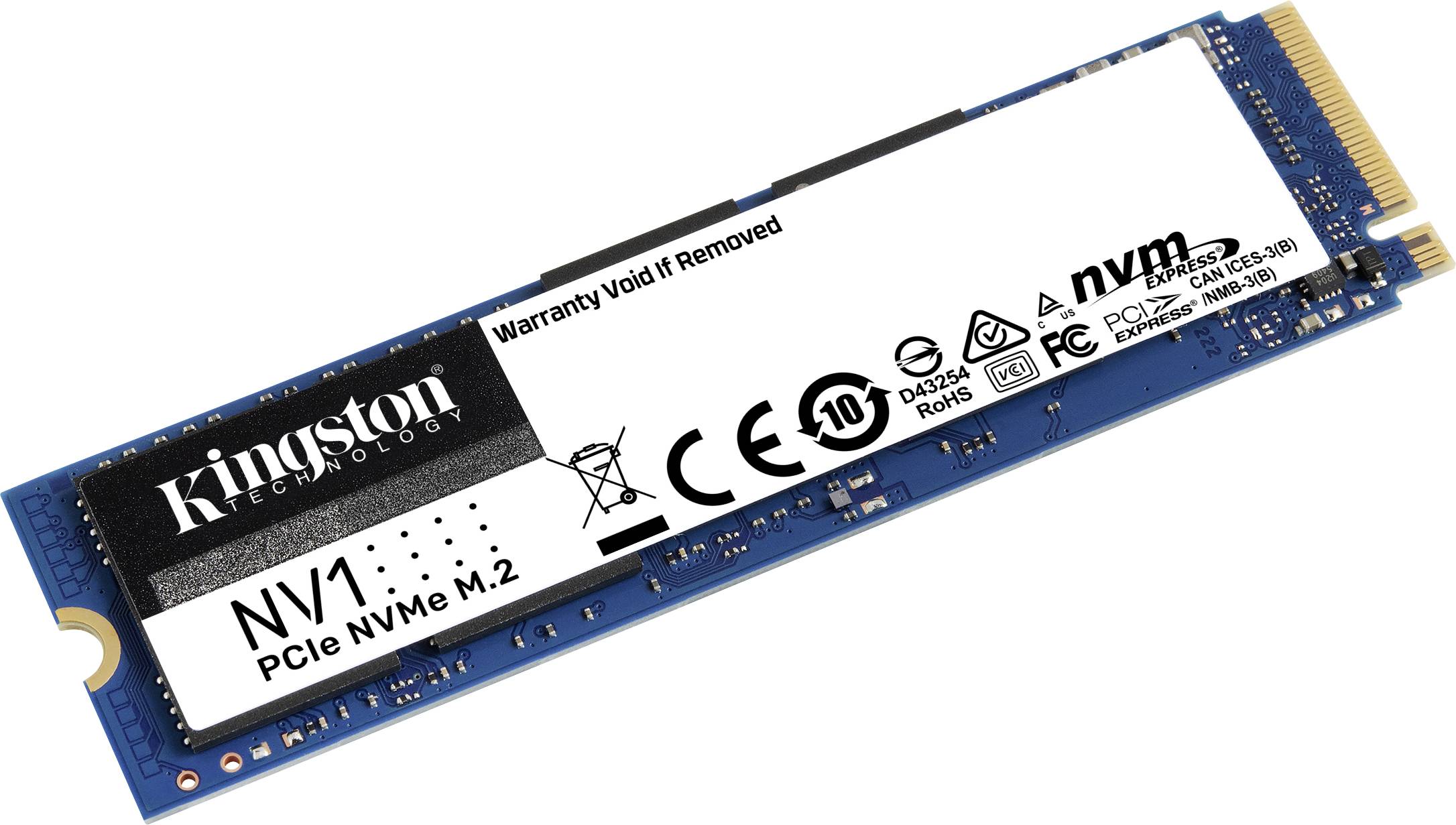 Kingston 1 TB NVMe/PCIe M.2 internal SSD M.2 NVMe PCIe 3.0 x4 Retail SNVS/1000G-1
