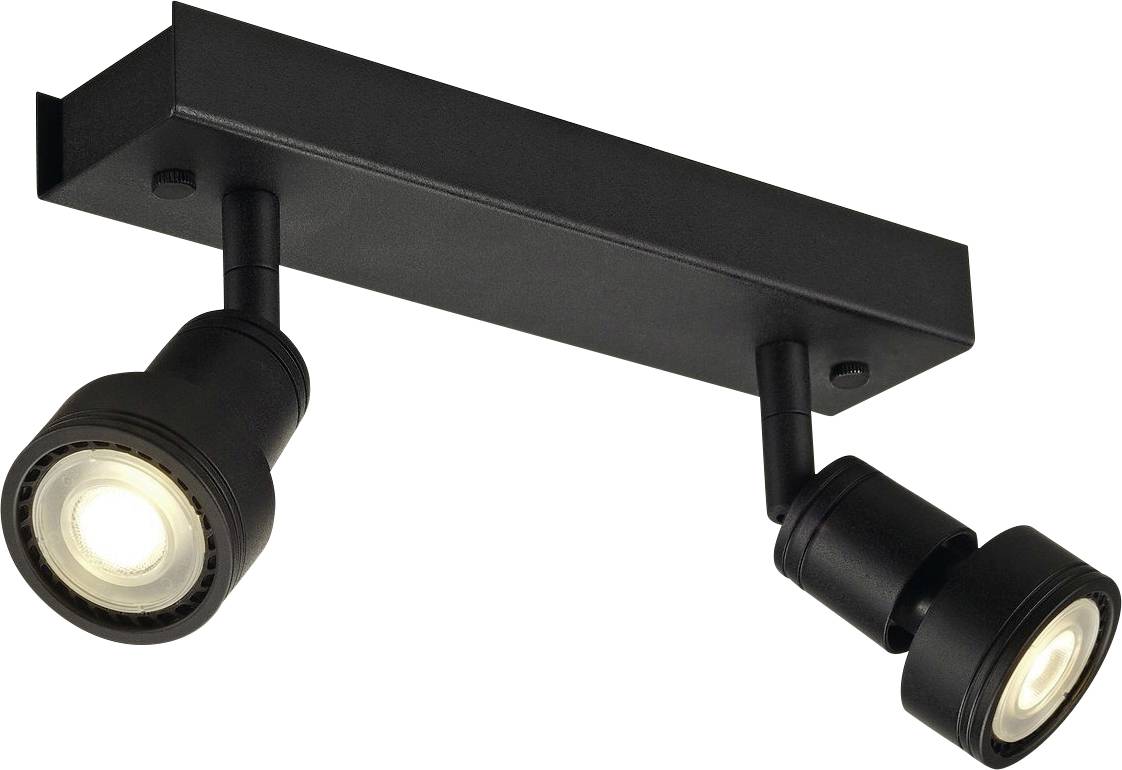 SLV 147370 PURI Ceiling light, Wall light LED (monochrome), HV halogen GU10 Black