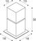 Isometric drawing of a double-layered square prism, upper layer 13x13 cm, lower layer 18x18 cm, total height 30 cm.