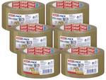 Tesapack Ultra strong in 6er Pack - PVC adhesive tapes for solid packing and secure bundling - Brown - 6 rolls each 66 m