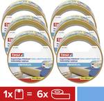tesa double sided adhesive tape Universal in 6er Pack - versatile adhesive tape for packaging, decoration and carpets or for handicrafts - 6 rolls each 10 m