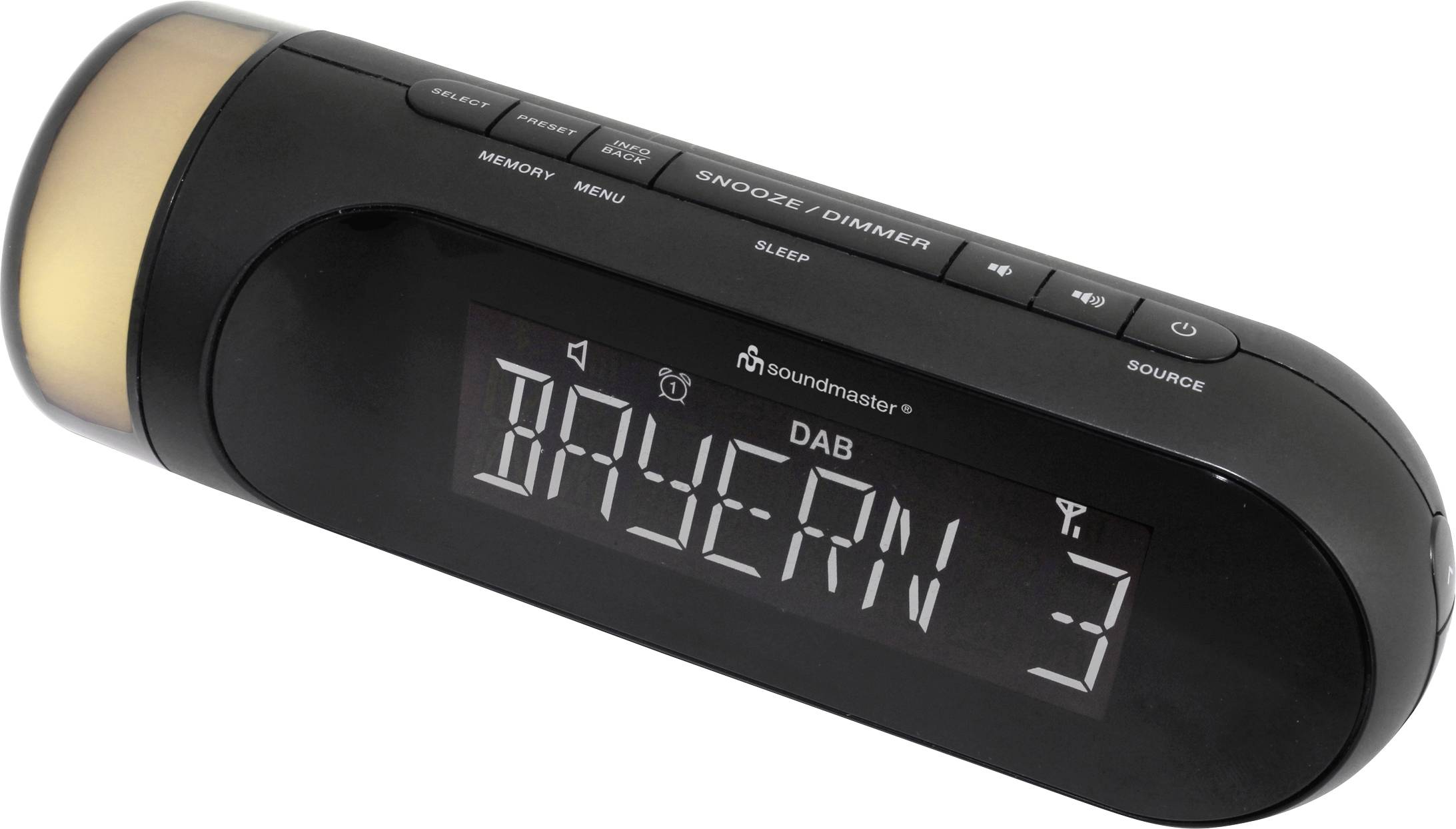 soundmaster UR6600SW Radio alarm clock DAB+, FM USB Battery charger, Mood lighting, Alarm clock Black