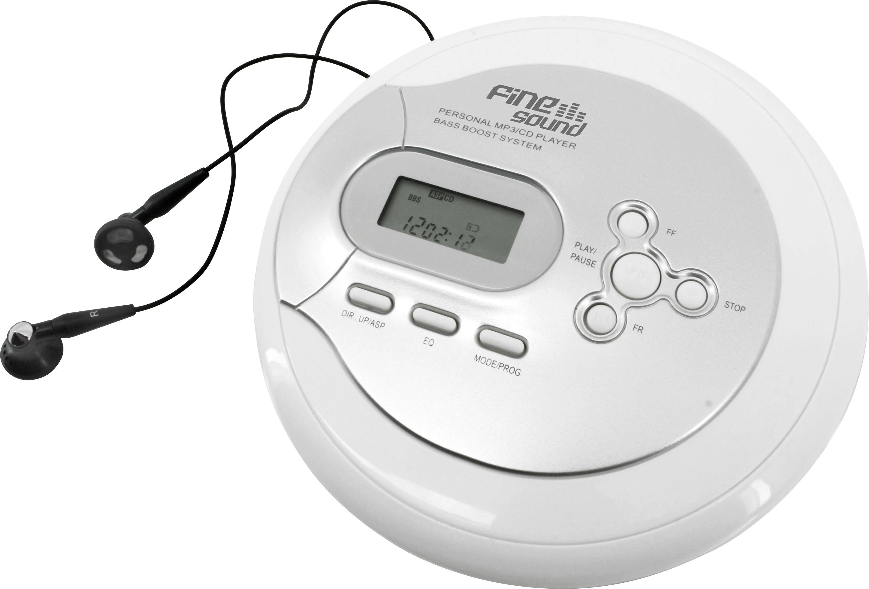 FineSound FS2 Portable CD player CD, CD-R, CD-RW, MP3 Battery charger,  rechargeable White