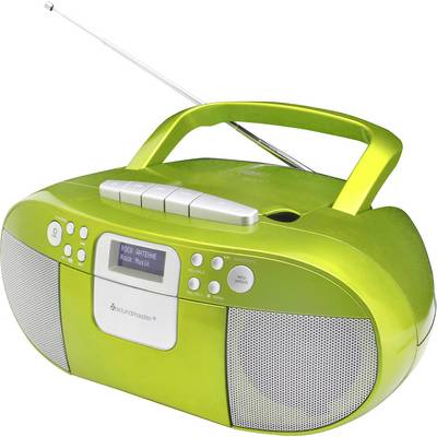 soundmaster SCD7800GR Radio cassette player DAB+, FM AUX, CD, Tape, USB Alarm clock Green-0