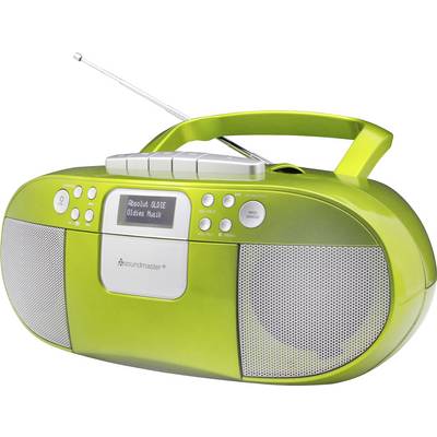 soundmaster SCD7800GR Radio cassette player DAB+, FM AUX, CD, Tape, USB Alarm clock Green-2