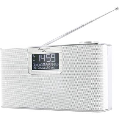 soundmaster DAB700WE Desk radio DAB+, FM AUX, Bluetooth, SD, USB  Hands-free, Incl. microphone, Alarm clock White