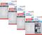 Four Tesa adhesive nails in packaging, suitable for wallpaper and plaster, each with a weight class of 0.5 kg, easily removable.