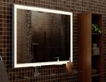 Infrared mirror heater with LED lighting