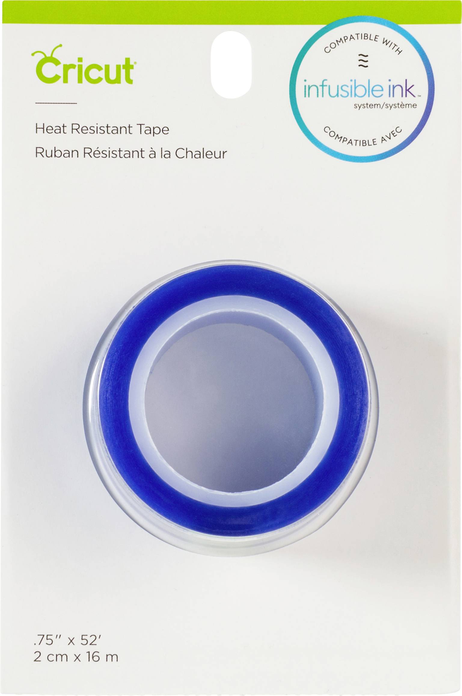 A roll of heat-resistant adhesive tape in packaging, compatible with Infusible Ink. Dimensions: 2 cm x 16 m.