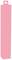 A long, pink gift tag with a hole at the top for attachment.