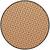 Circular pattern with light brown and white dots on a dark brown background.