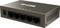 'IP-COM Network Switch' with five Ethernet ports and LED indicators on the top surface for status display.