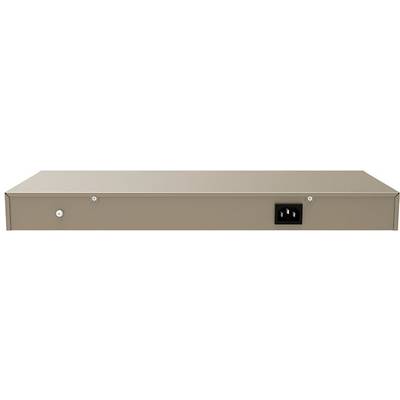 A rectangular, metallic device with a power socket on the right-hand side.