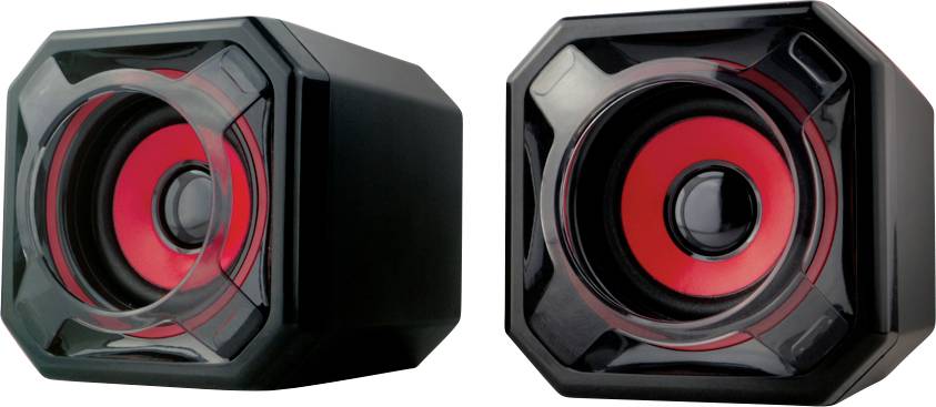 Berserker Gaming HABROK 2.0 PC speaker USB, Corded 5 W Black, Red-1