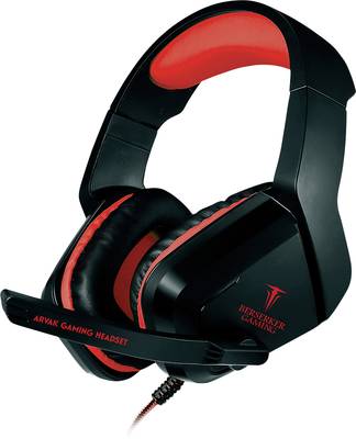Berserker Gaming AVRAK Gaming Over-ear Corded (1075100) Stereo Black, Red | Conrad.com