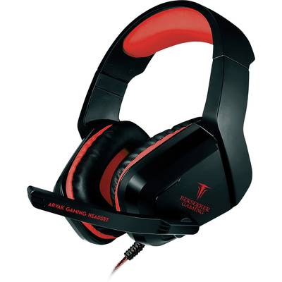 Image of Berserker Gaming AVRAK Gaming Over-ear headset Corded (1075100) Stereo Black, Red