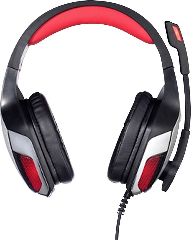 Berserker Gaming FAFNIR Over-ear headset Corded (1075100) Stereo Black, Red Volume control Gaming-1