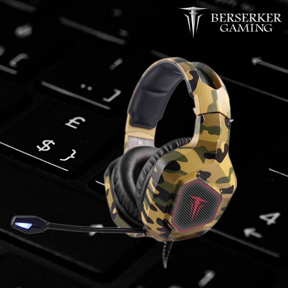 Berserker Gaming ARMY THOR Over-ear headset Corded (1075100) Stereo Black, Orange, Green Volume control Gaming-7