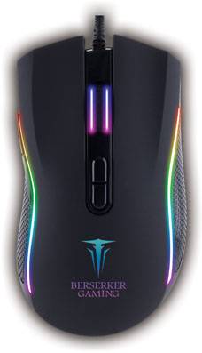 Berserker Gaming S2 Gaming mouse USB Optical Black 7 Buttons 800 dpi, 1600 dpi, 2400 dpi, 3200 dpi, 4800 dpi, 6400 dpi B-1