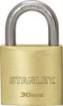 Stanley brass padlock 30 mm, standard bracket, 2 pcs