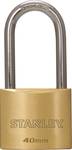 Stanley brass padlock 40 mm, high bracket