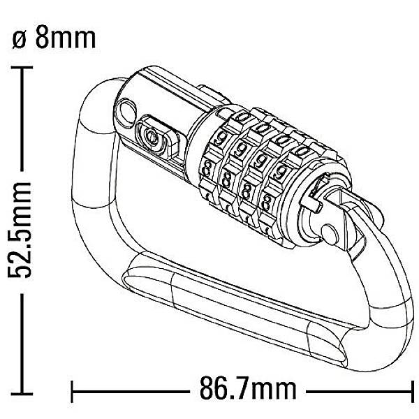 STANLEY S744-030 Steel cable lock Black Combination lock-6