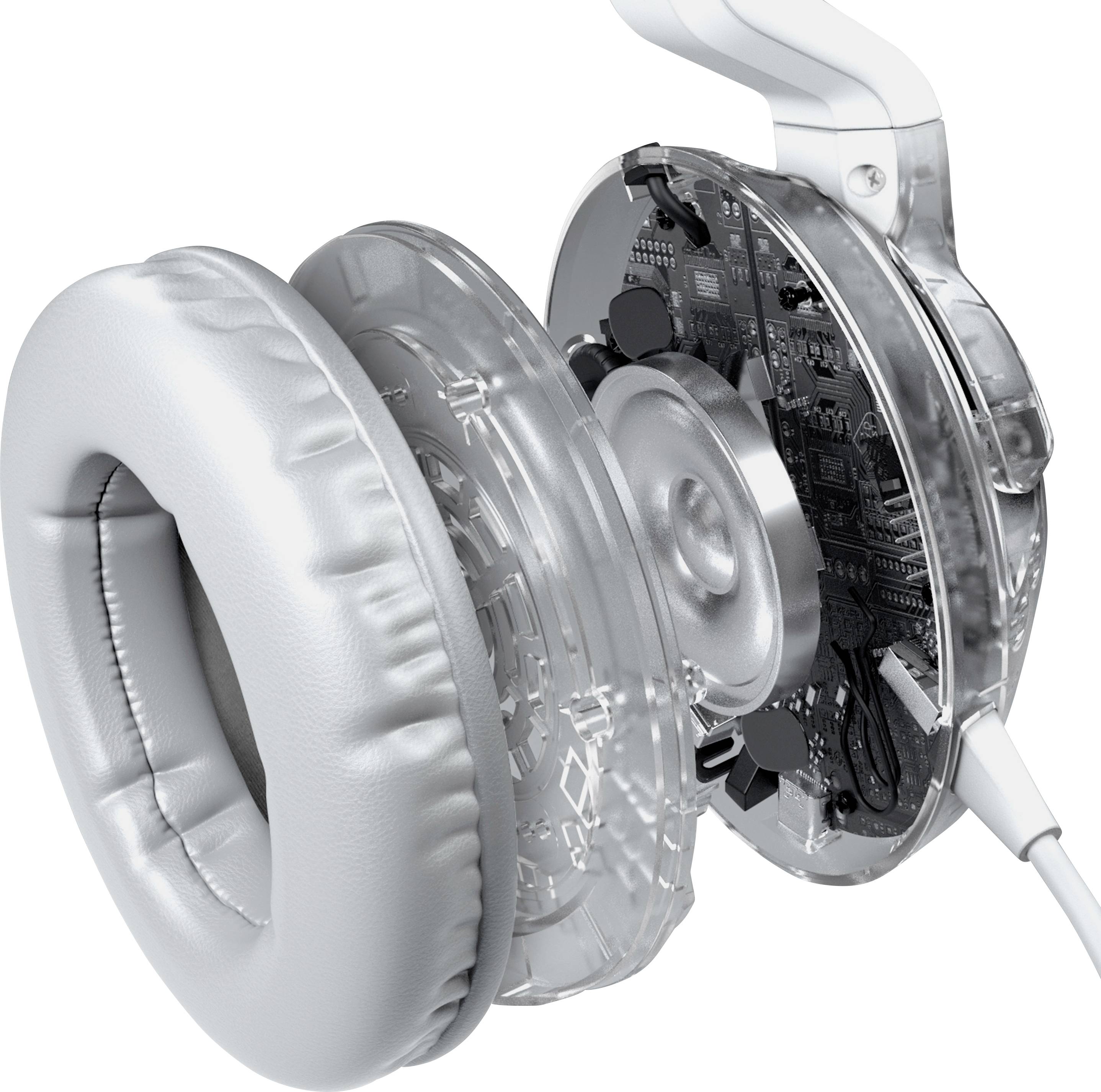 Roccat ELO Over-ear headset Bluetooth® (1075101) 7.1 Surround White Noise cancelling Volume control, Microphone mute Gam-5