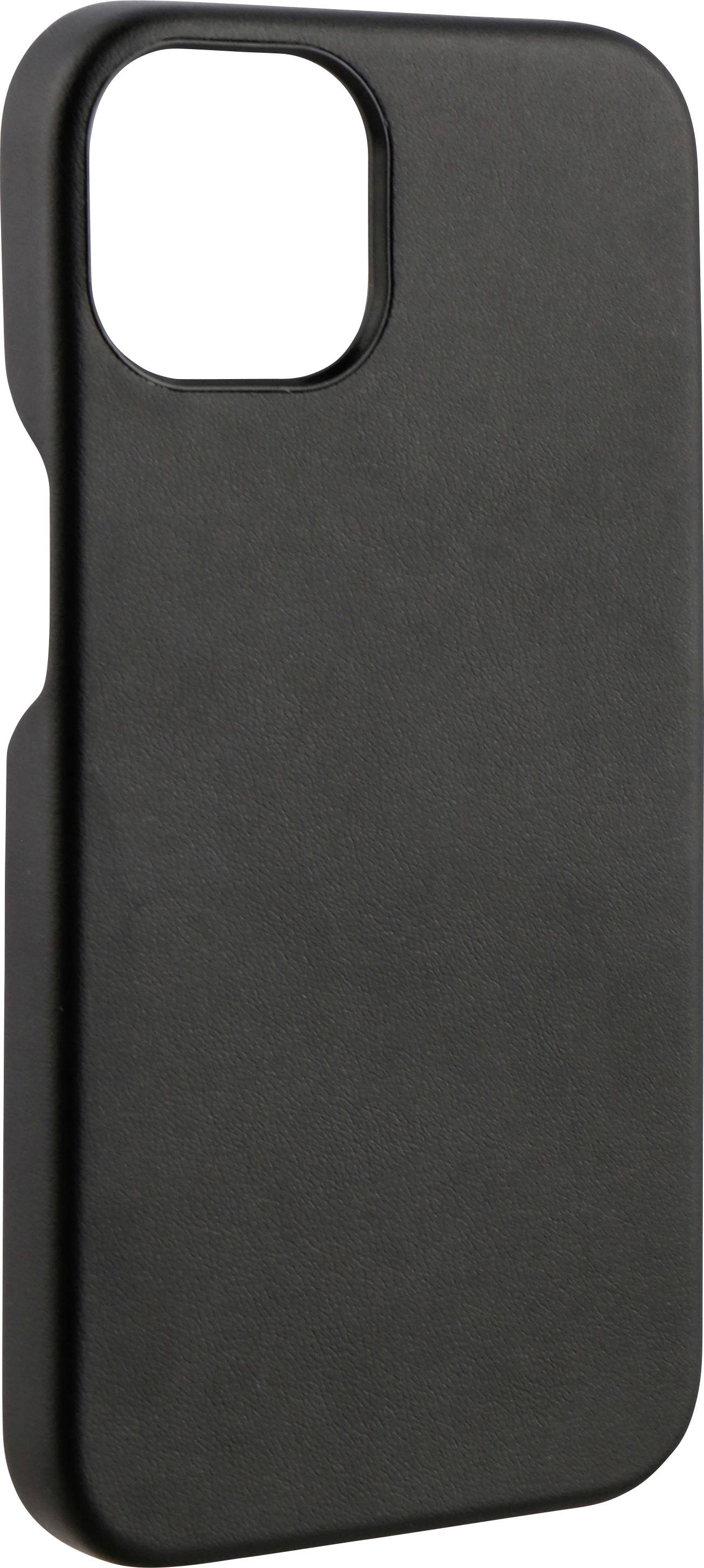Black mobile phone case for a smartphone back, simple design without any further visible details.