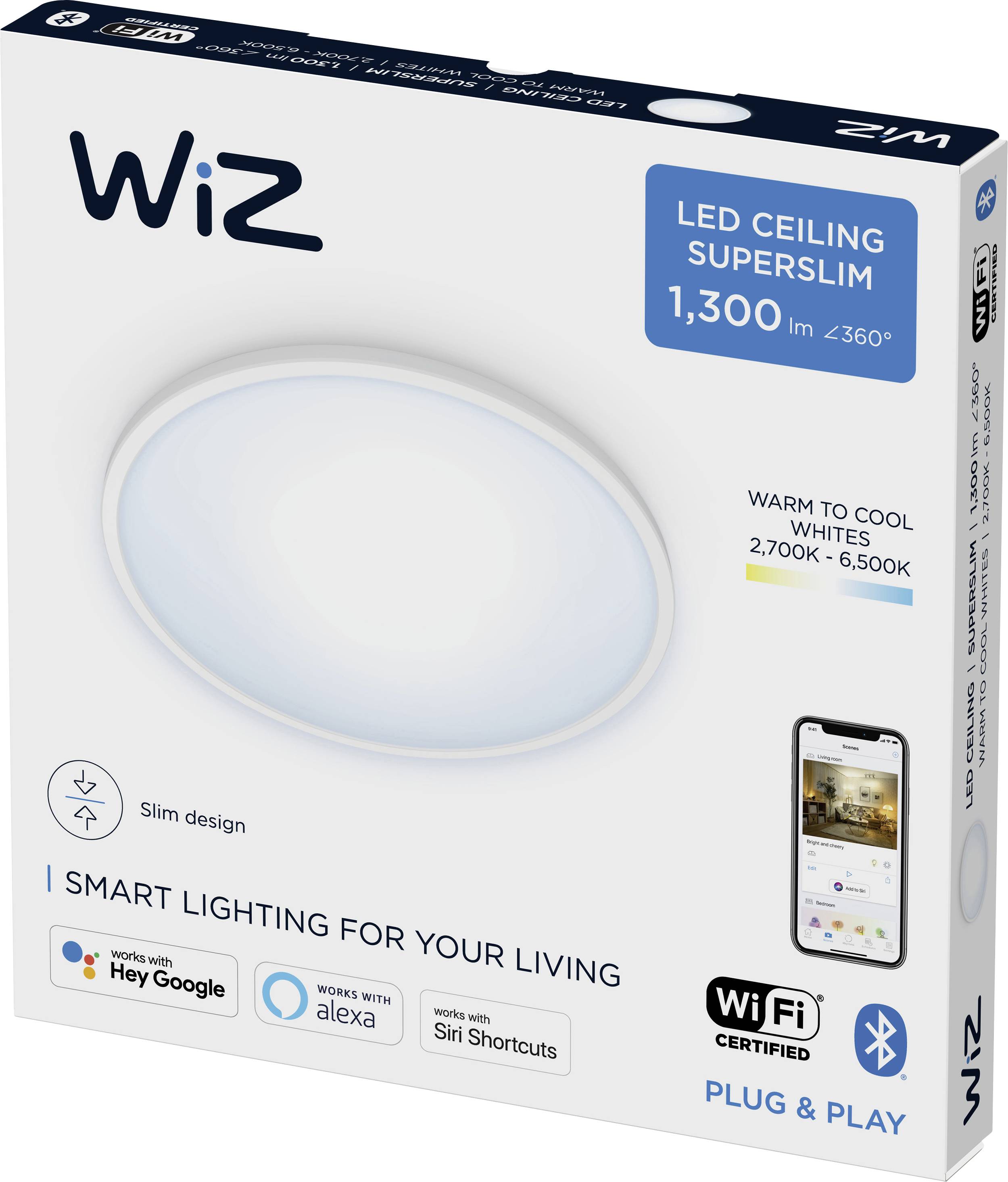 WiZ SuperSlim WiZ Ceiling 14W W RD 27-65K TW 871951433797800 LED ceiling light 14 W White-1