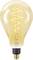 A light bulb with visible, illuminating spiral filament technology from Wiz. The bulb has an amber-tinted hue.