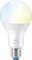 A light bulb with blue and yellow gradient lighting, with the inscription 'WiZ Whites' on the base.